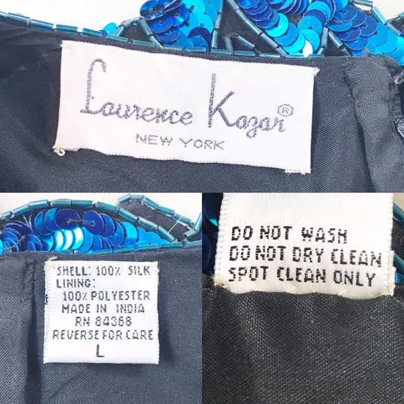 LAURENCE KAZAR New York Vintage Sequin Top Large - Picture 8 of 8